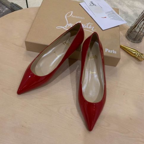 CL Kate Ballerina Flats Patent Leather Red