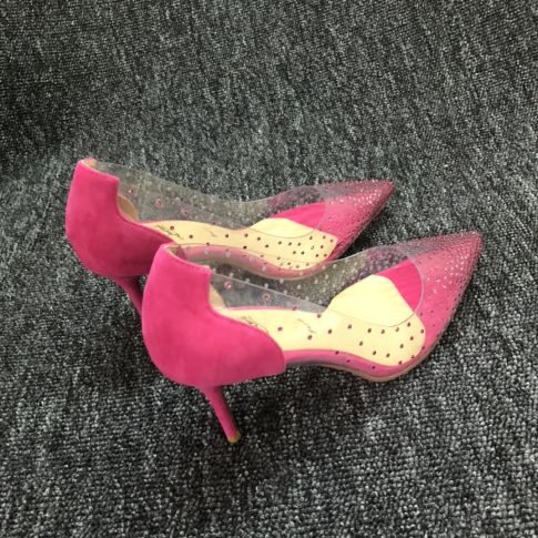 CL Degrastrass Pumps Suede and PVC Pink