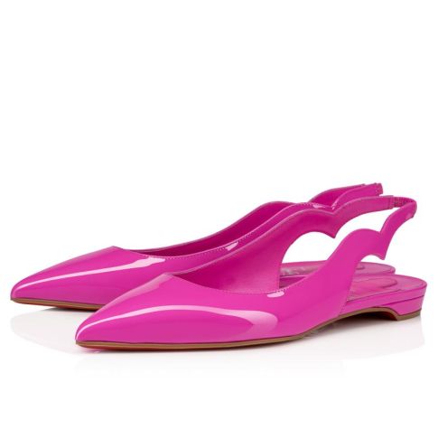 CL Hot Chickita Sling Ballerinas Flats Patent Leather Bolerose Pink