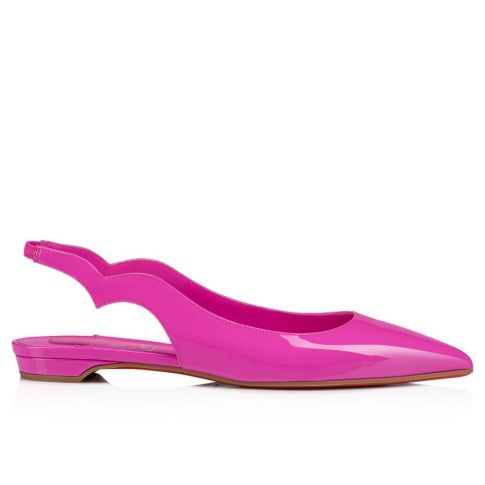 CL Hot Chickita Sling Ballerinas Flats Patent Leather Bolerose Pink