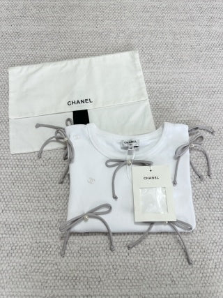 CC 25 Bow Knitted T-shirt Cotton