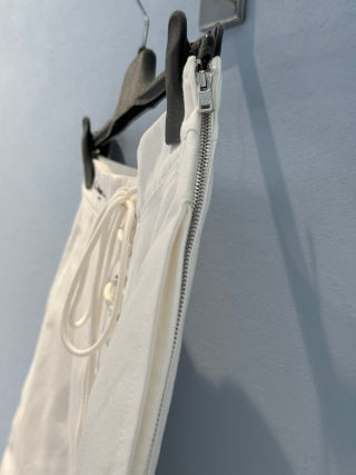 CD 25 Waistband-tie Short White Cotton
