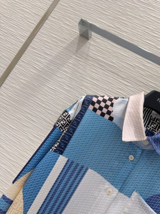 Fendi 25 Suit Blue Polyester Fiber