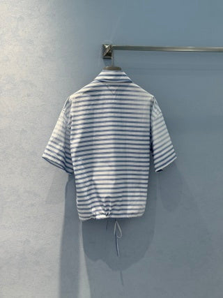 Prada 25 Striped Set Blue mix White Cotton