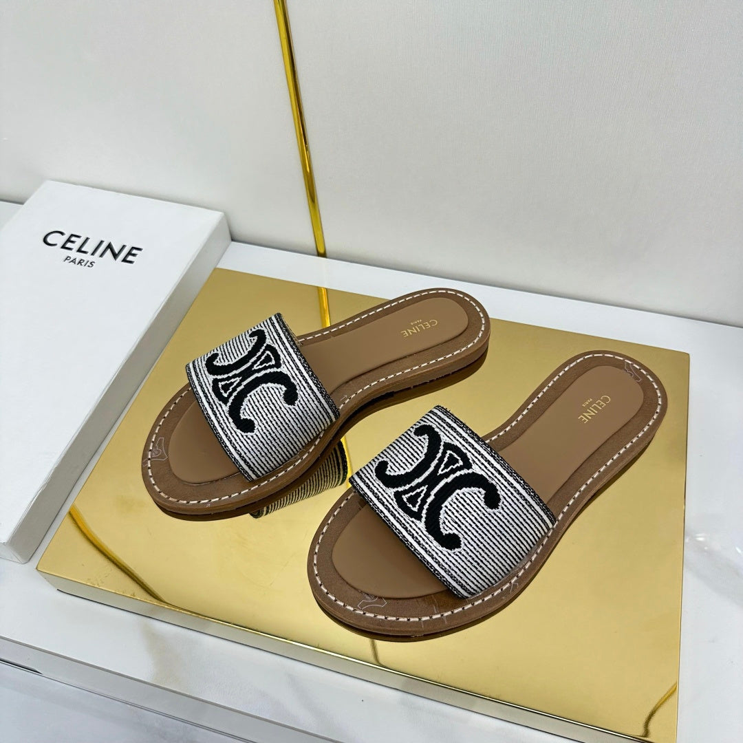 Celine 2026 Lympia Sandals Textile 838874