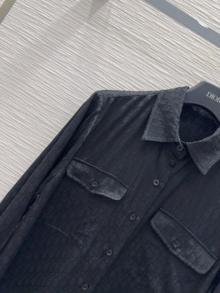 CD 25 Monogram Suit Black Silk Cotton