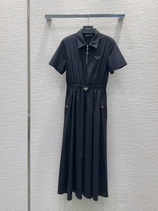 Prada 2025 Shirt Dress Black and White Cotton