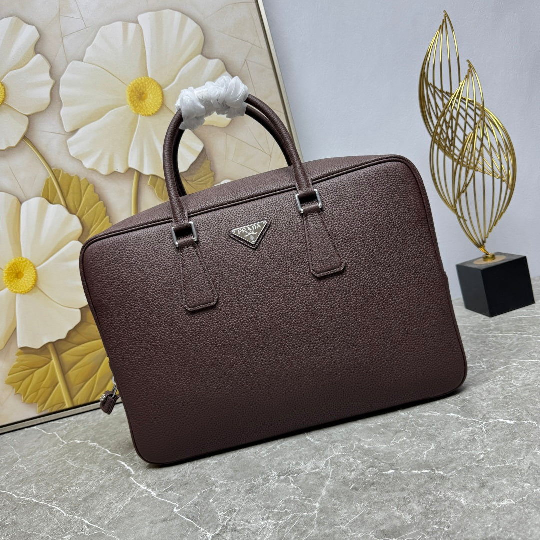 Prada 2026 Sienna Bag Brown Black Calfskin 345782