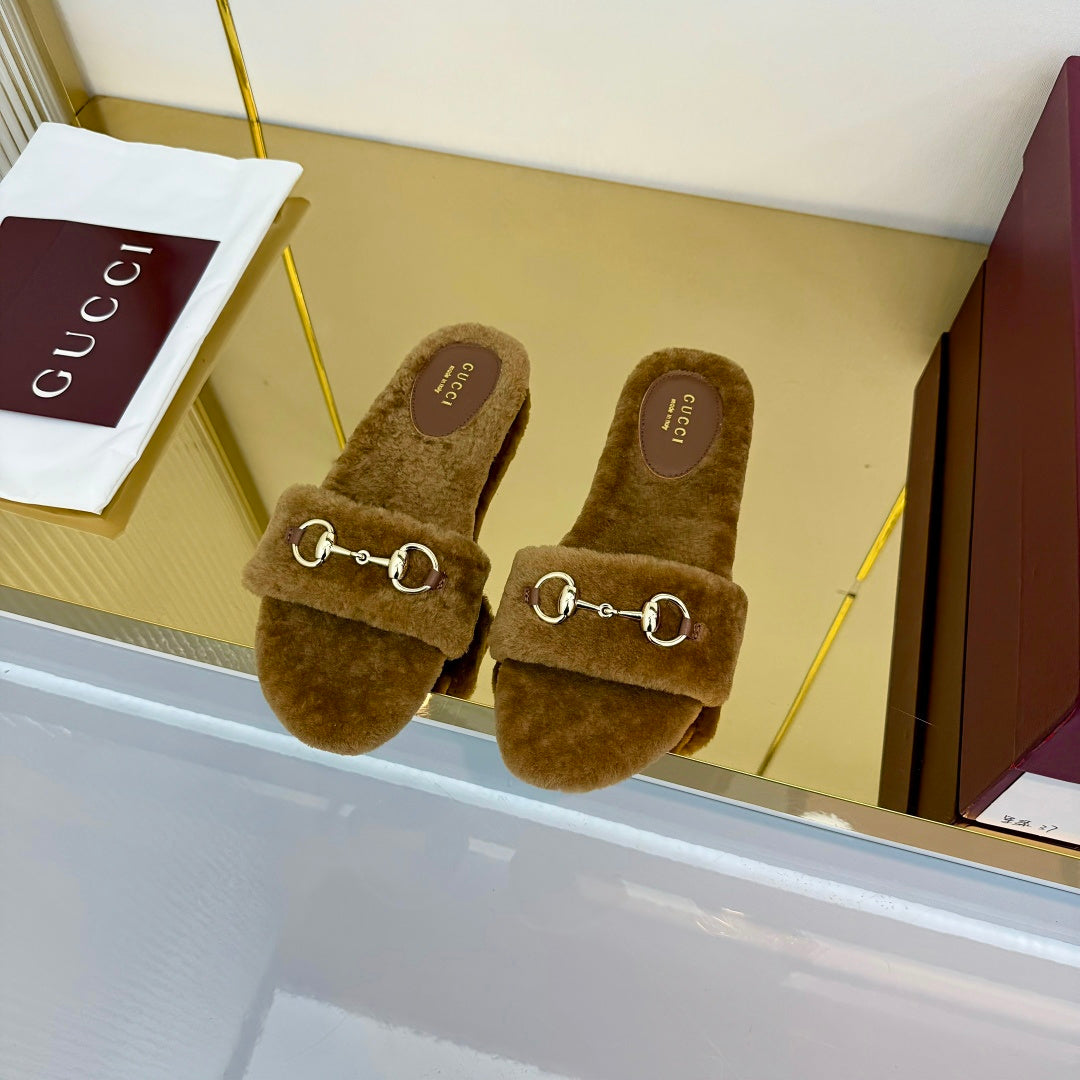 Gucci 2026 Horsebit-Embellished Sandals Wool 988046