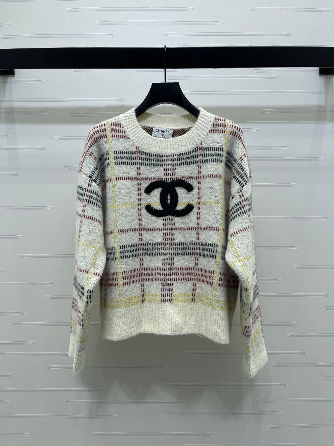 Chanel 2026 Plaid Pullover Long-sleeved Sweater Wool