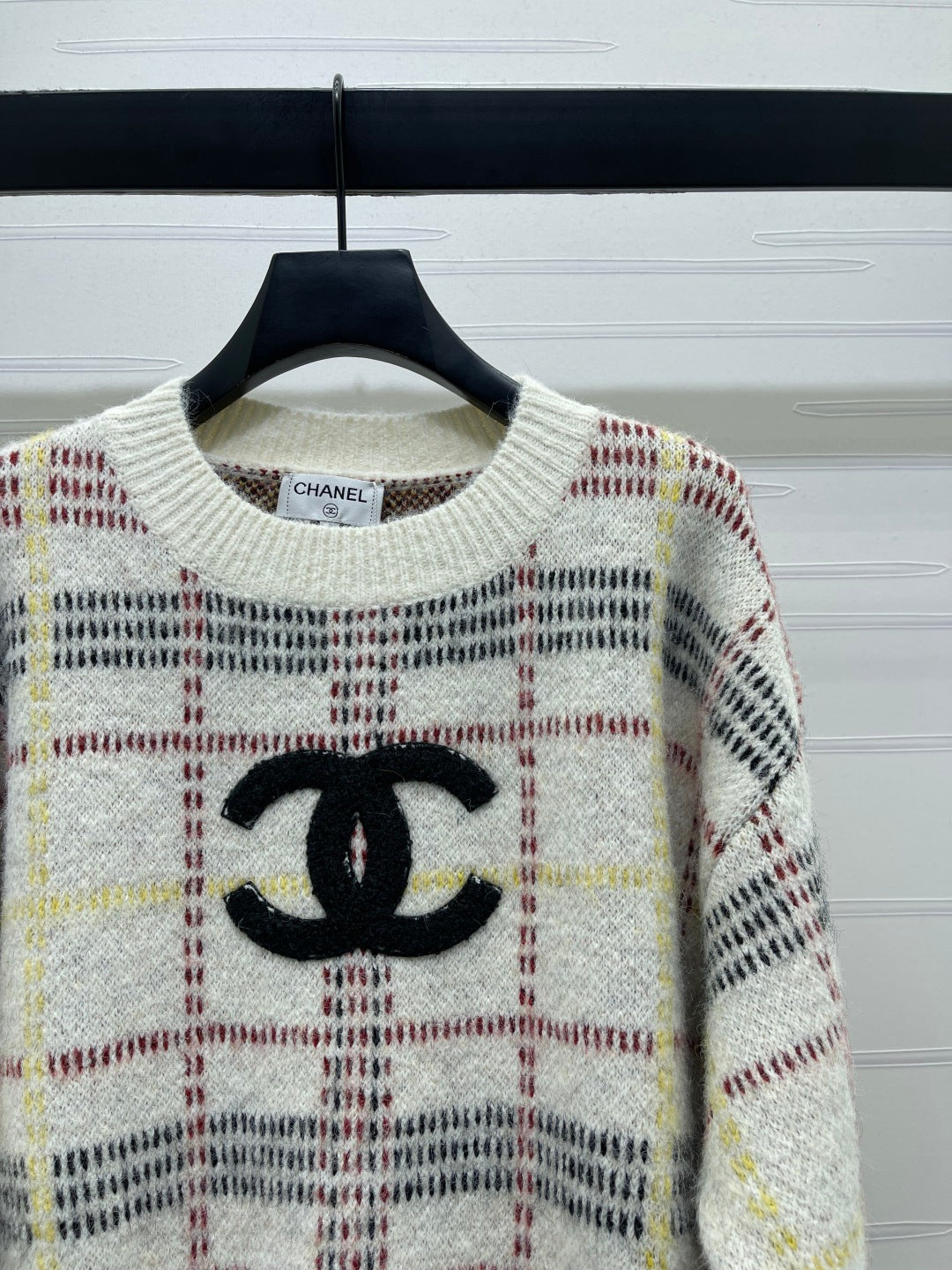 Chanel 2026 Plaid Pullover Long-sleeved Sweater Wool