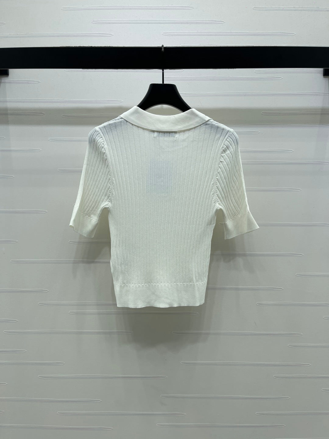 Dior 2026 Slim Fit Collared Knit Short-Sleeve Shirt Wool
