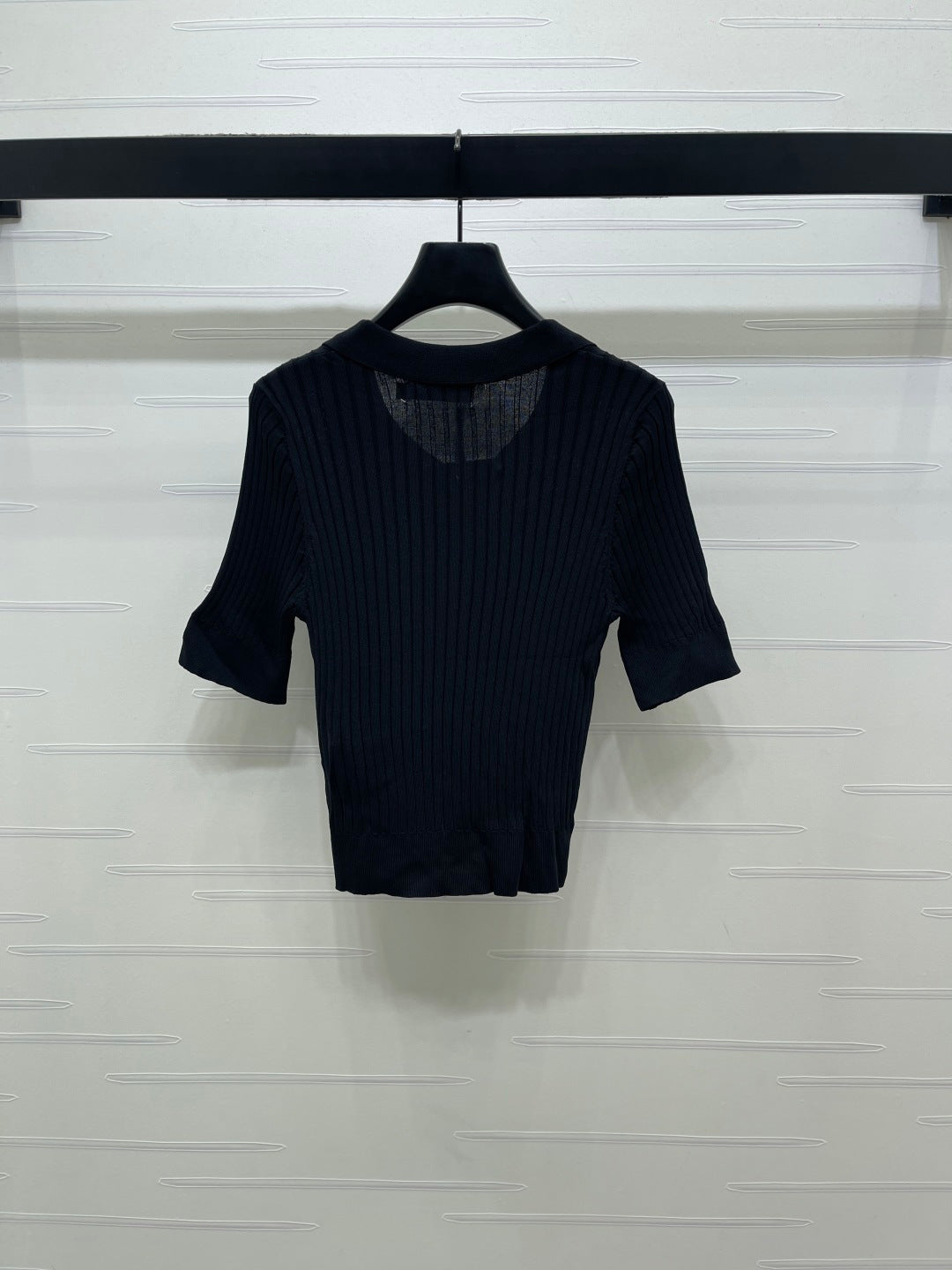 Dior 2026 Slim Fit Collared Knit Short-Sleeve Shirt Wool