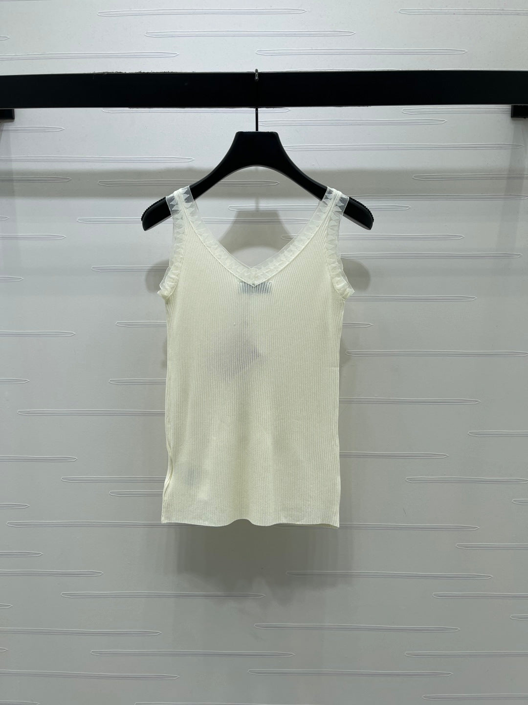 Miumiu 2026 Vest Black and Cream Polyester Viscose