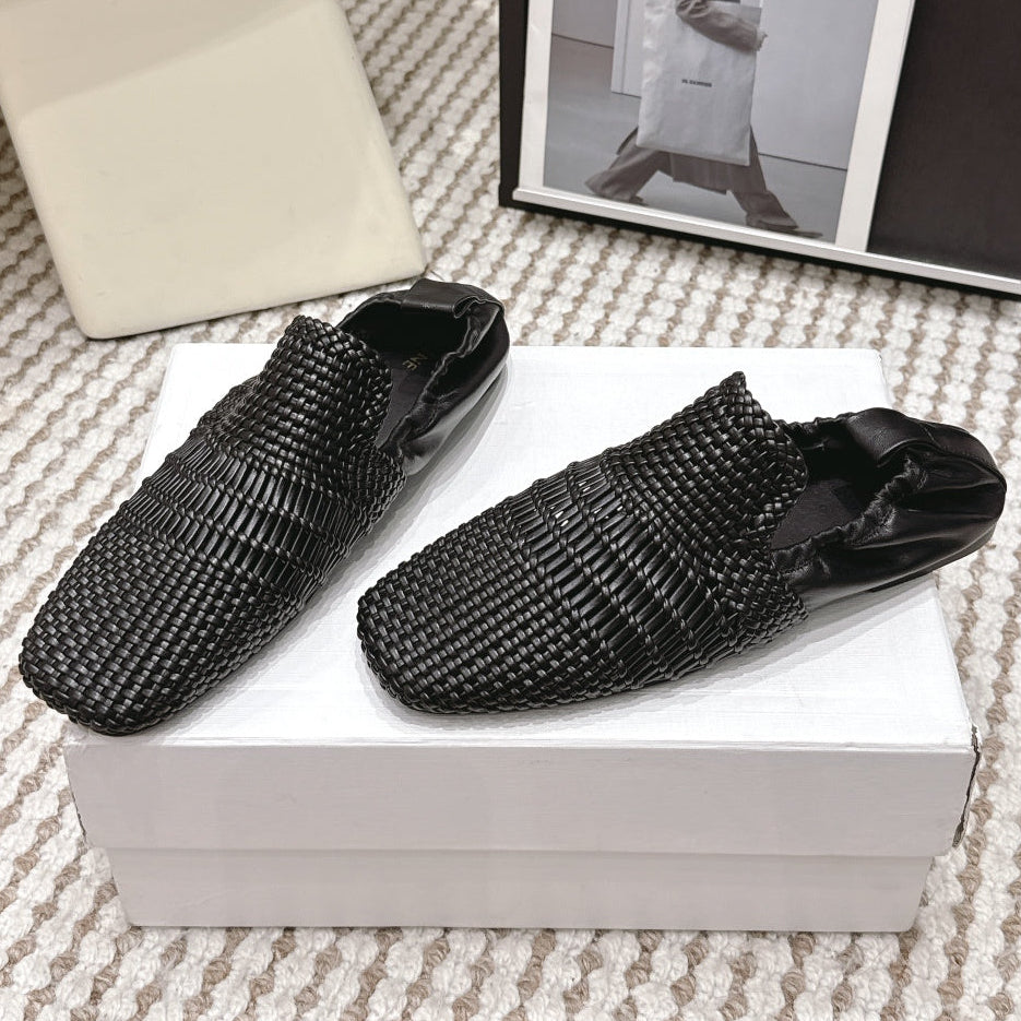 Celine 2026 Flat Squared Toe Loafers Leather 813277