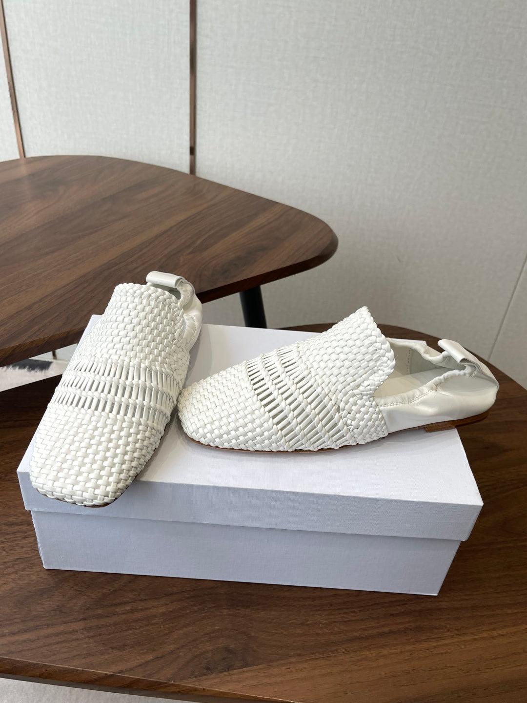 Celine 26 F035 Loafers Woven Leather 790673