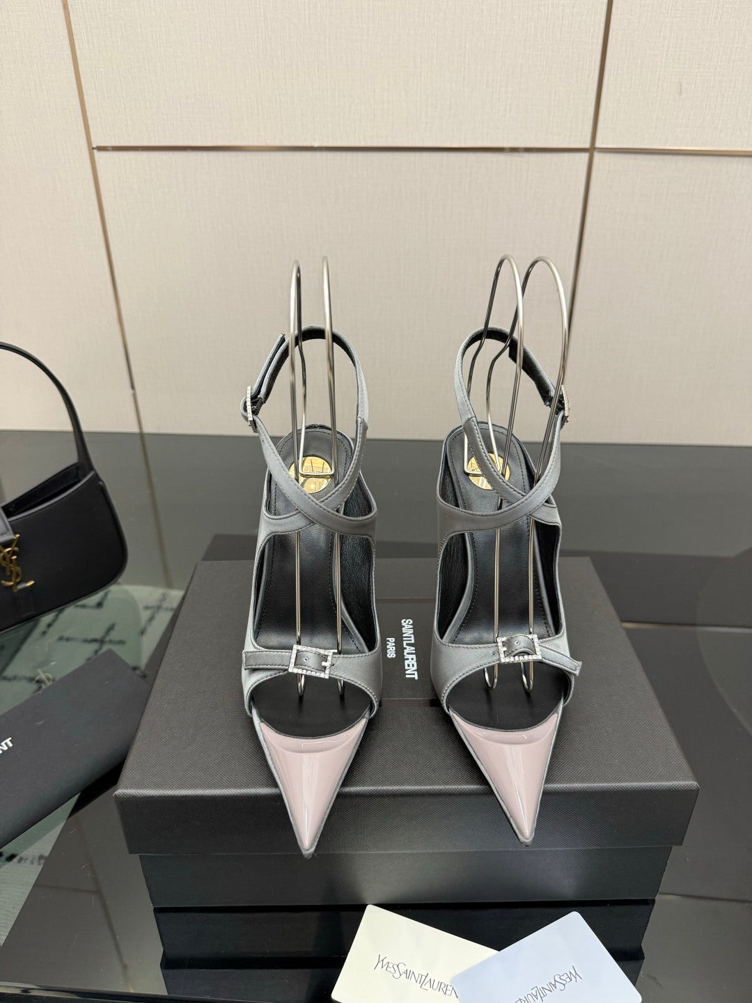 YSL 2026 High Heels Sandals 110mm Silk Leather 791876