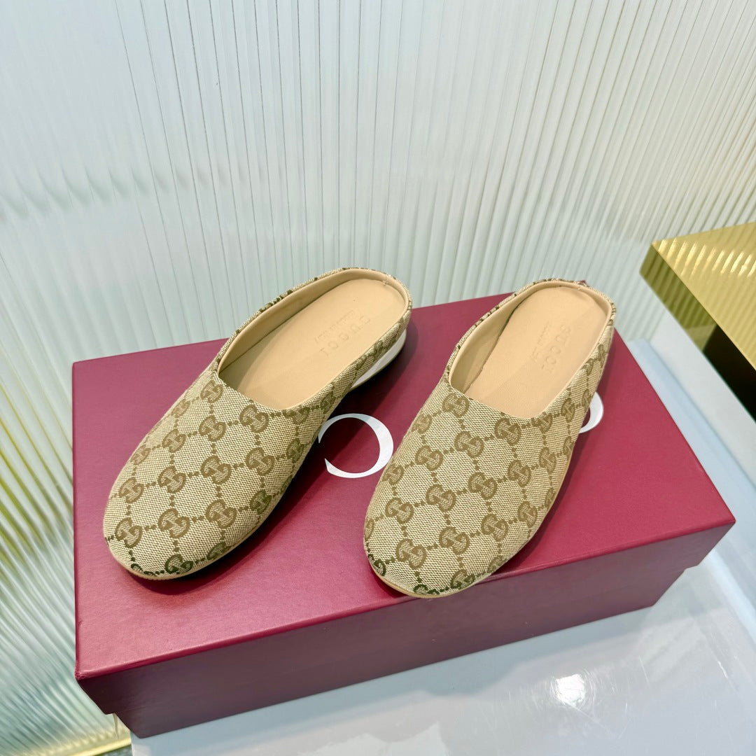 Gucci 2026 GG Monogram Mule Canvas Leather 987753