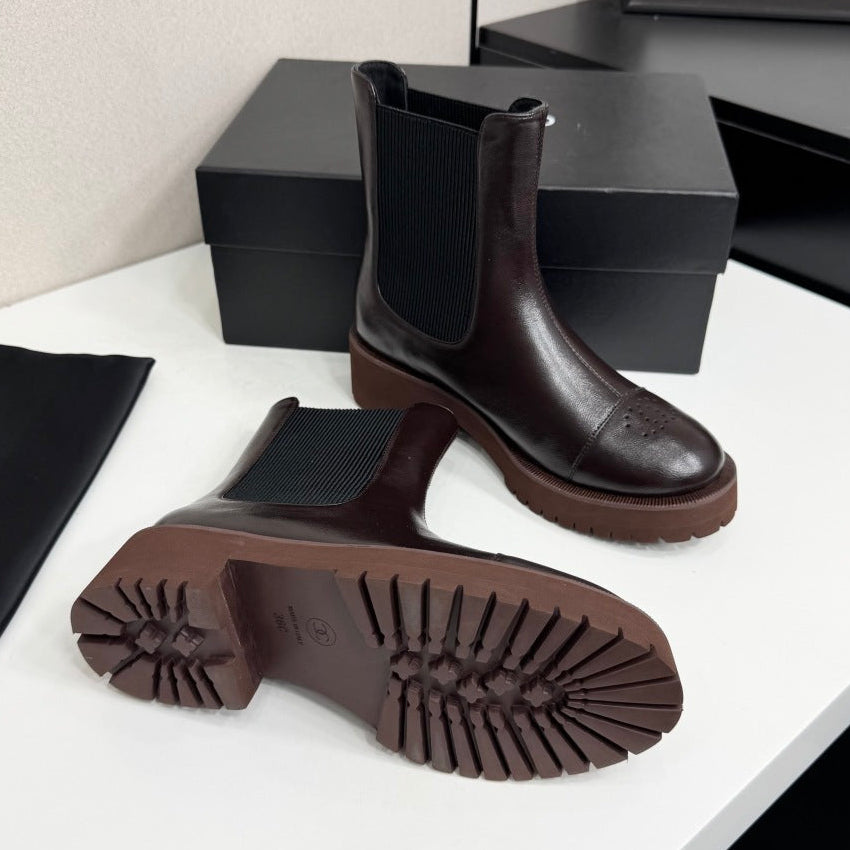 Chanel 2026 Chelsea Ankle Boots Leather Suede 193740