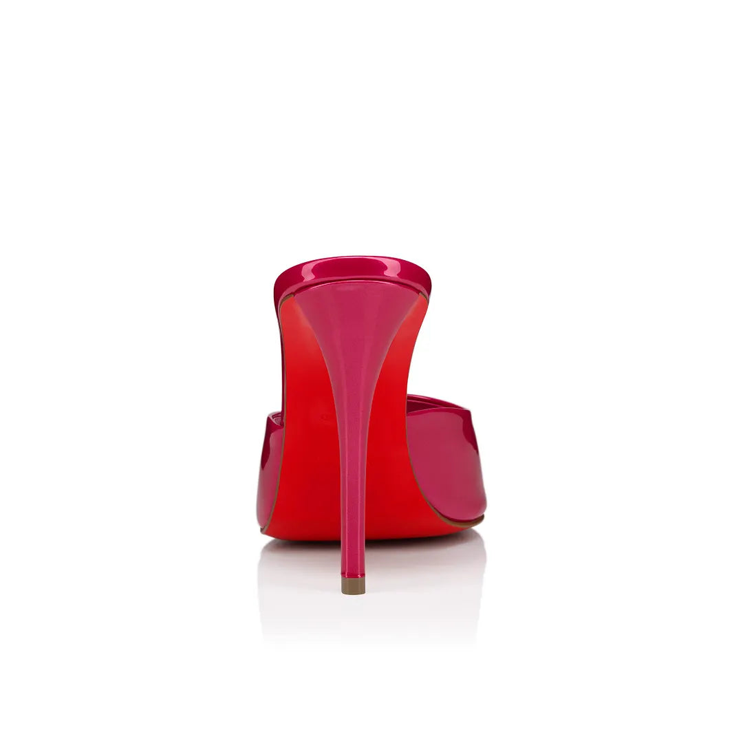 CL 26ss High Heel Mules 100 Vibrant Pink Patent Leather