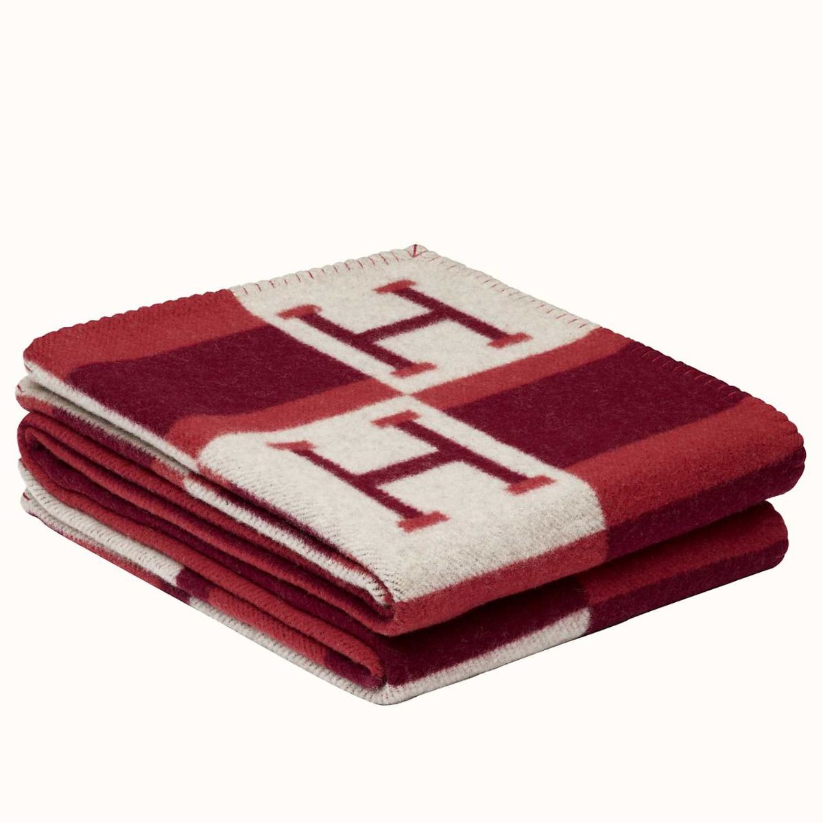 HM Avalon Throw Blanket Red Wool Cashmere