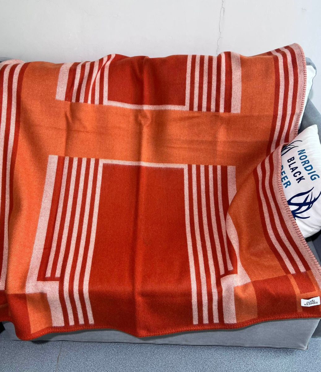 HM Ithaque Blanket Cuivre Wool Cashmere
