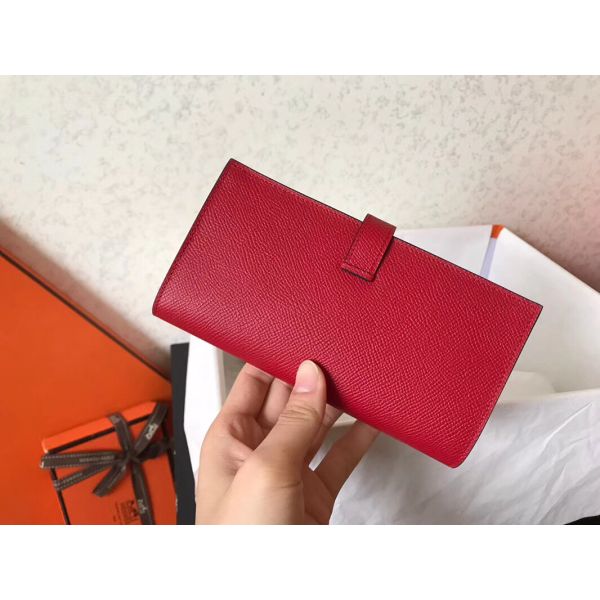 HM Red Epsom Bearn 17,5 Gusset Wallet
