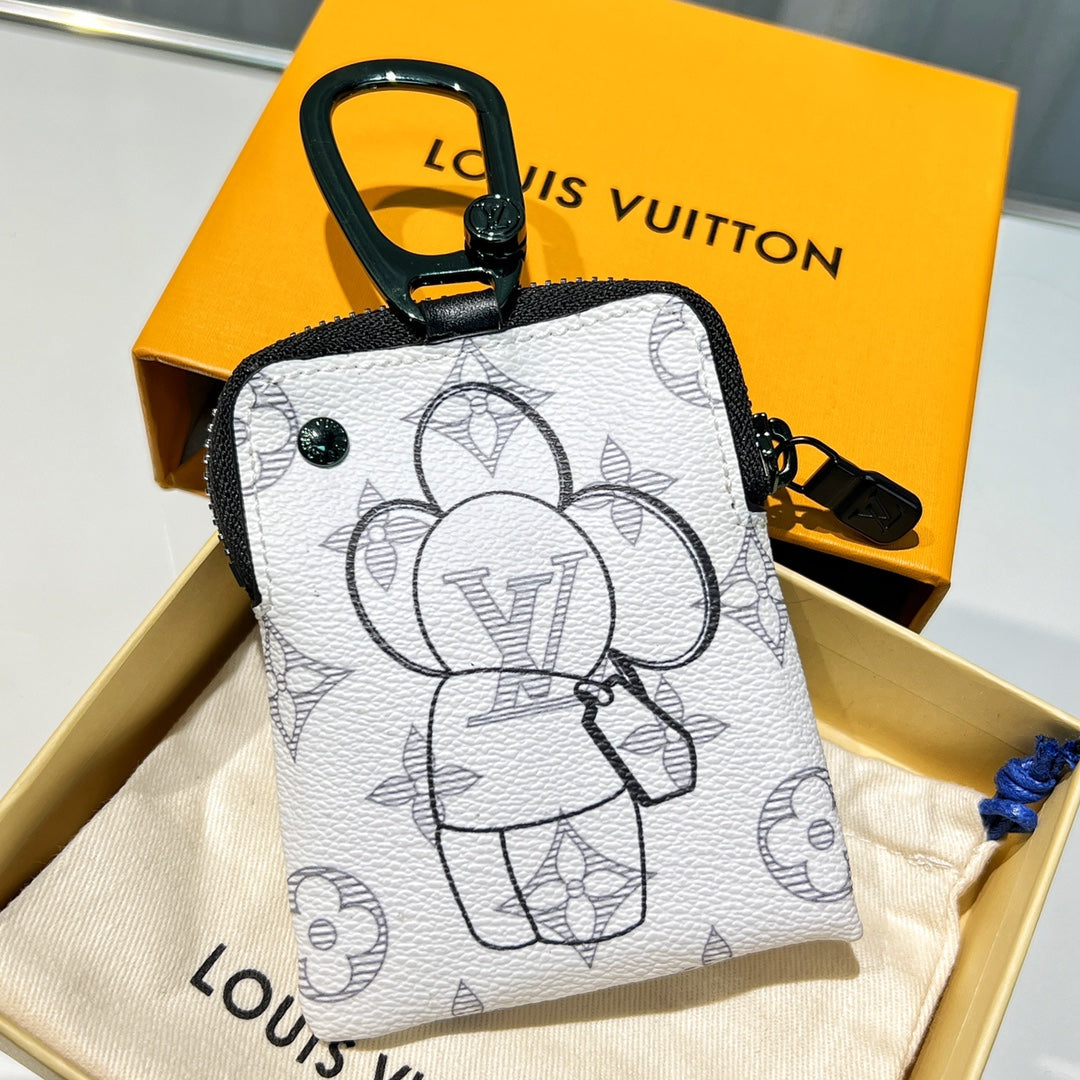 LV Sunflower Key Pouch & Coin Purse Charm