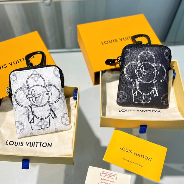 LV Sunflower Key Pouch & Coin Purse Charm