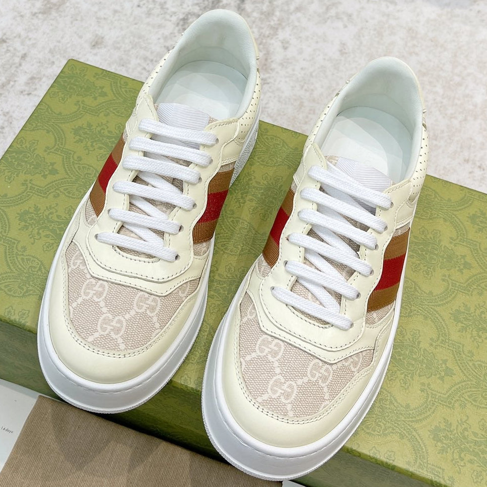 Gucci 2026 Ace Platform Sneakers Calfskin Canvas 988562