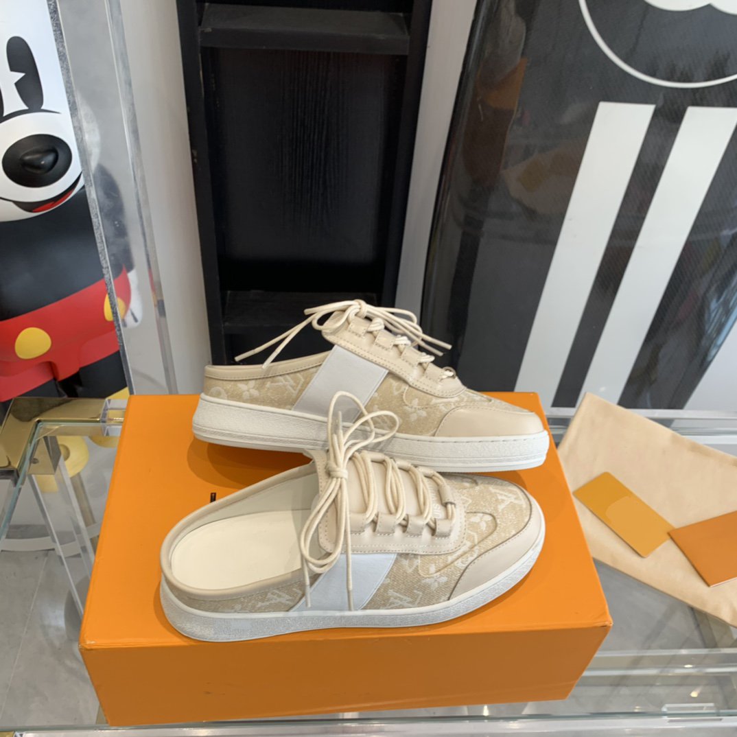 LOUS OPEN BACK SNEAKER BEIGE