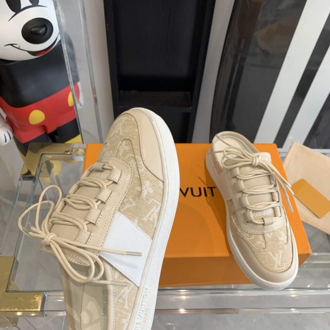 LOUS OPEN BACK SNEAKER BEIGE