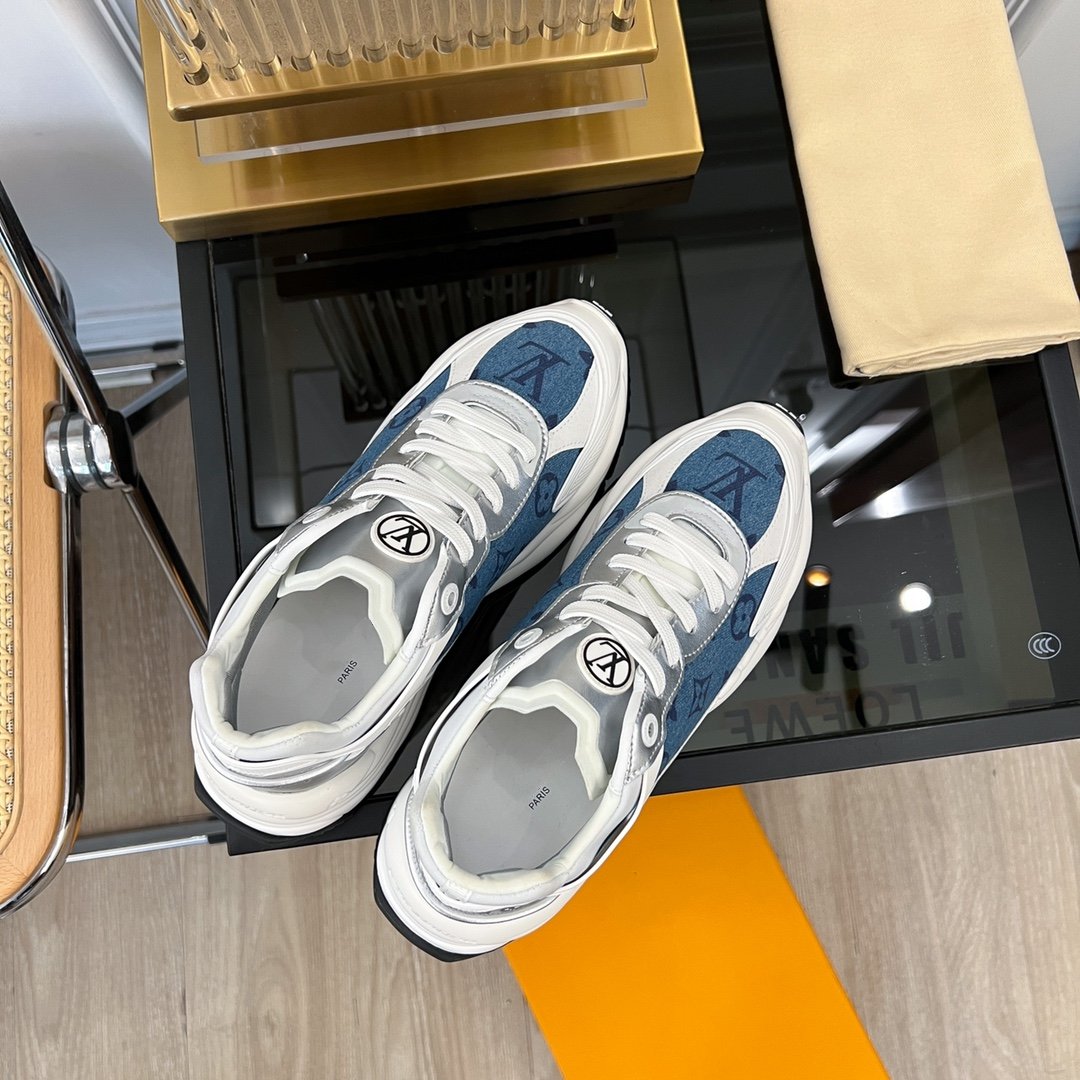 LV RUN 55 SNEAKER BLUE GRAY