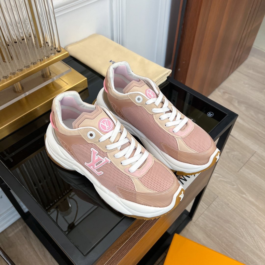LV RUN 55 SNEAKER PINK BROWN