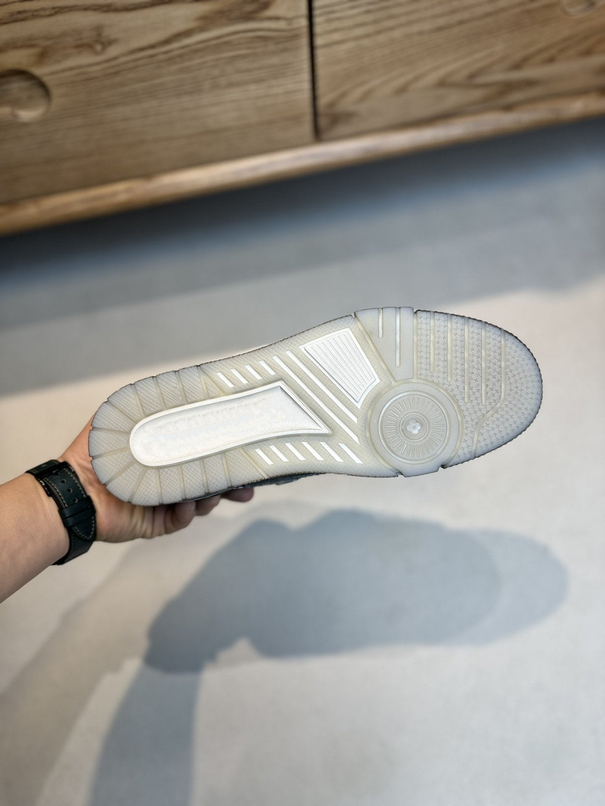 LV TRAINER MONOGRAM DENIM WHITE BLACK SNEKER