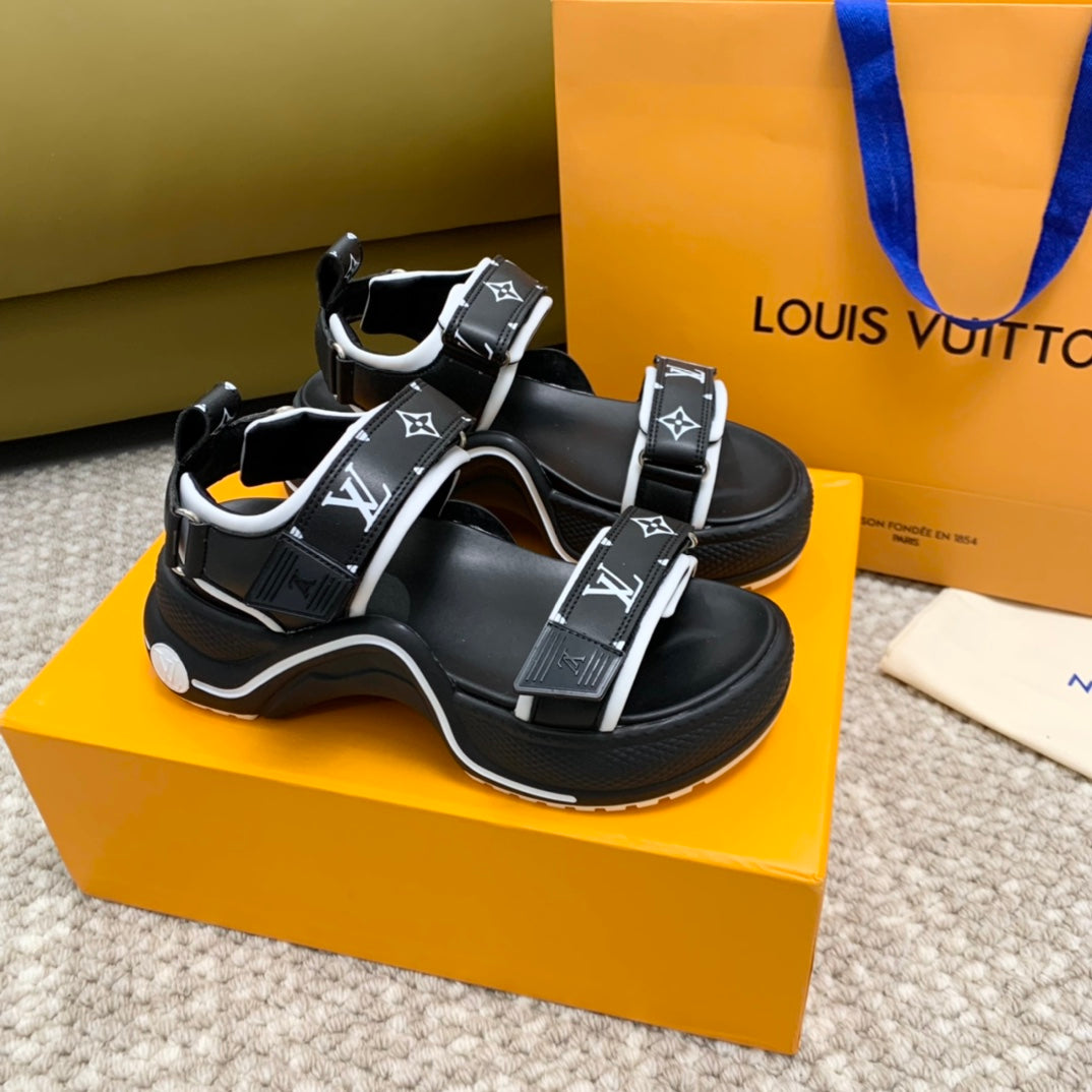 Louis Vuitton 2026 Archlight Flat Sandals 70mm Leather 787683