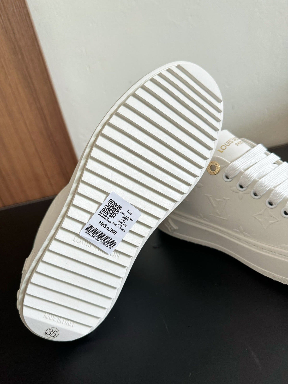 LV Time Out Sneaker White Calfskin