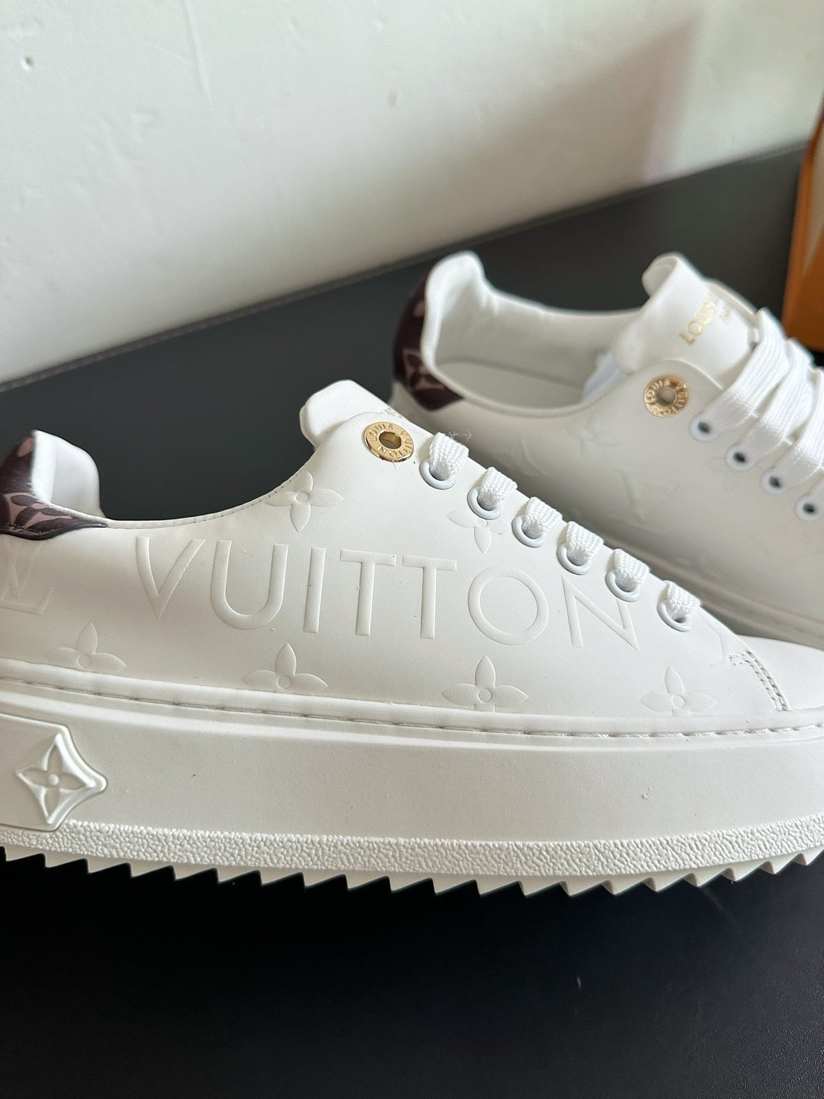 LV Time Out Sneaker White Calfskin