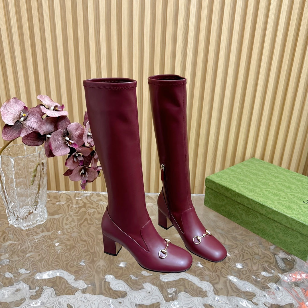Gucci 2026 Knee-High Boots 65mm Calfskin 949449