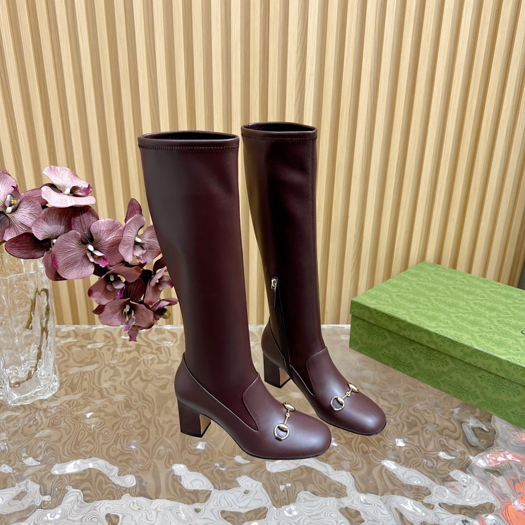 Gucci 2026 Knee-High Boots 65mm Calfskin 949449