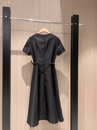 CD short-sleeved Dress Wool Silk Cotton