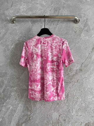 CD Animal T-shirt Cotton Linen