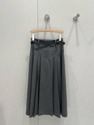 CD 25 Long Skirt With Belt Polyester 210036