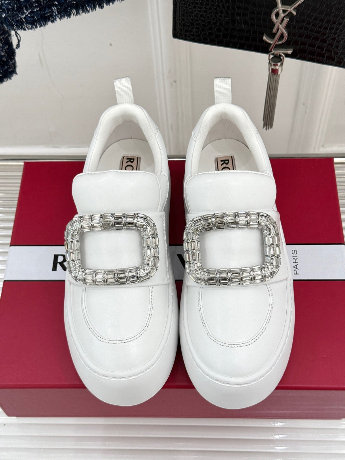 Viv Diamond Buckle Platform Imported Lambskin 189335
