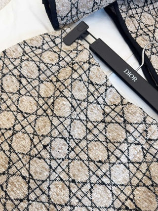 CD 25 Diamond Suit Beige black Cotton Polyester