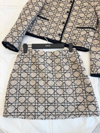 CD 25 Diamond Suit Beige black Cotton Polyester