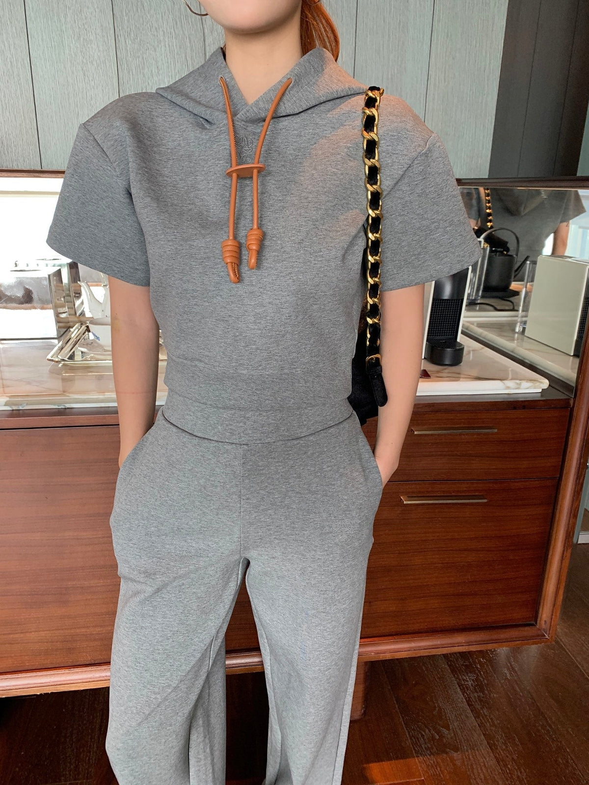 Loewe 25 Sweatshirt Suit Gray Cotton