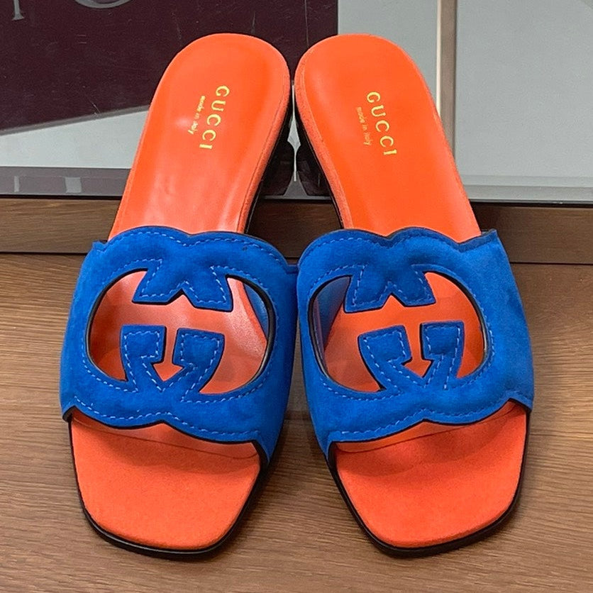 Gucci 2026 Double G Slipper 10mm Suede Leather 765483