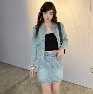 CC Denim Set Blue Cotton