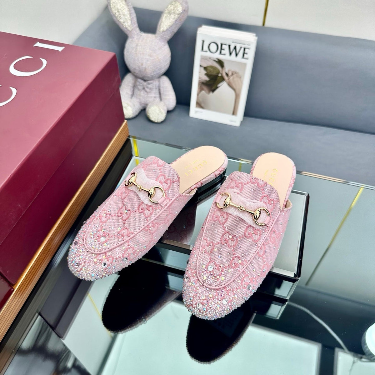 Gucci 2026 Princetown Horsebit Mule Canvas 928302